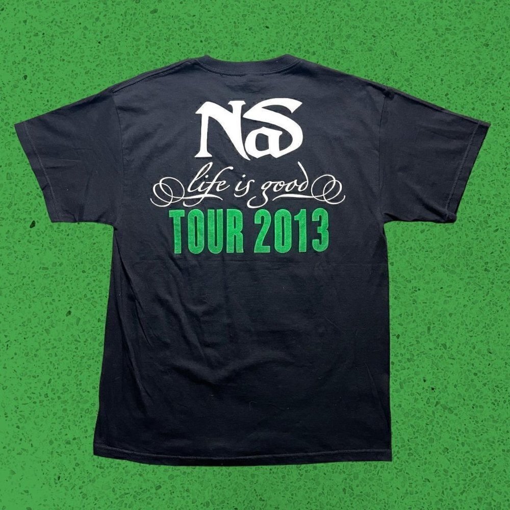 Nas rap style t shirt y2k vintage men’s L - Picture 3 of 6